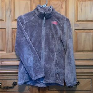 Girls gray Northface fleece jacket